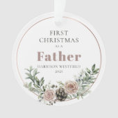 First Christmas as a Father Name Year オーナメント (正面)