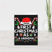 First Christmas As A Grandma 2025 Family Matching  カード (正面)
