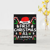 First Christmas As A Grandma 2025 Family Matching  カード (黄色い花)