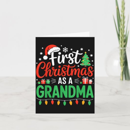 First Christmas As A Grandma Matching New Nana Gra カード (正面)