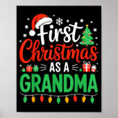 First Christmas As A Grandma Matching New Nana Gra ポスター (正面)