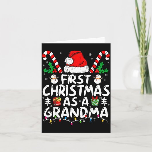 First Christmas As A Grandma New Grandma  カード (正面)