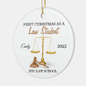 First Christmas as a Law Student Ornament, Law  セラミックオーナメント (左)