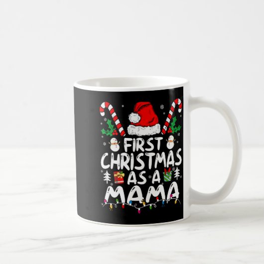 First Christmas As A Mama New Mama Long Sleeve コーヒーマグカップ (右)