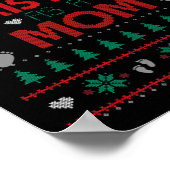 First Christmas As A Mom Funny Matching Xmas New M ポスター (角)