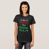 First Christmas As A Momma   Xmas First Time Mom Tシャツ (正面フル)