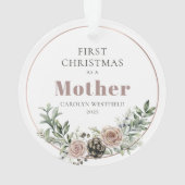 First Christmas as a Mother Name Year オーナメント (裏面)