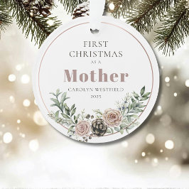 First Christmas as a Mother Name Year オーナメント