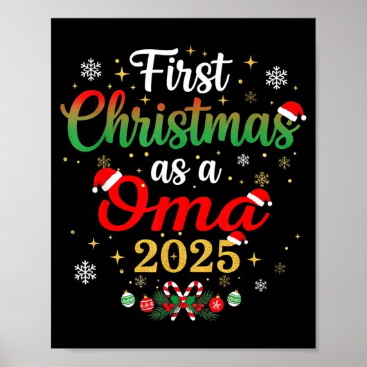 First Christmas As A Oma 2025 New Mommy Xmas  ポスター (正面)