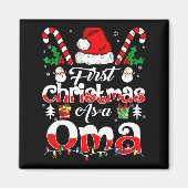 First Christmas As A Oma Family Matching  マグネット (正面)