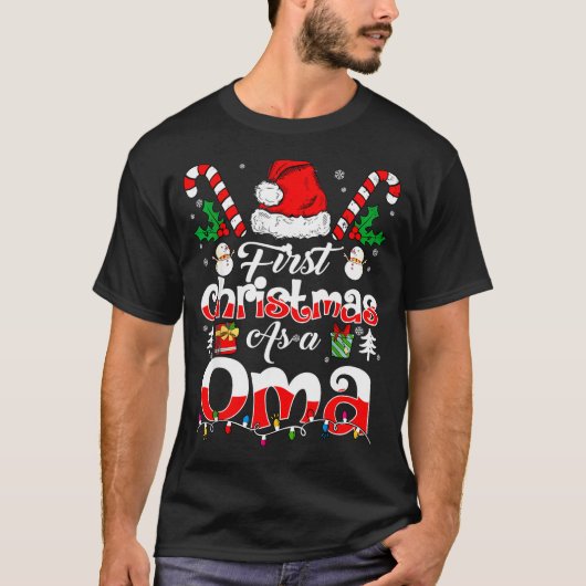 First Christmas As A Oma Family Matching  Tシャツ (正面)