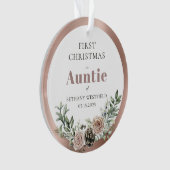 First Christmas as Auntie Photo Keepsake オーナメント (正面)