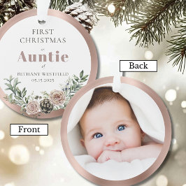 First Christmas as Auntie Photo Keepsake オーナメント