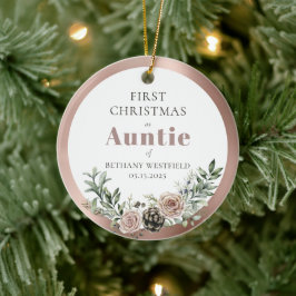First Christmas as Auntie Photo Keepsake セラミックオーナメント