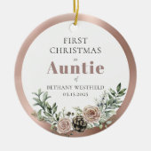 First Christmas as Auntie Photo Keepsake セラミックオーナメント (正面)