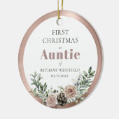 First Christmas as Auntie Photo Keepsake セラミックオーナメント (左)
