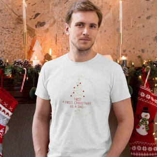 First Christmas as Dad Family Matching Tシャツ