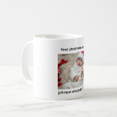 First Christmas As Dad Mug コーヒーマグカップ (正面左)