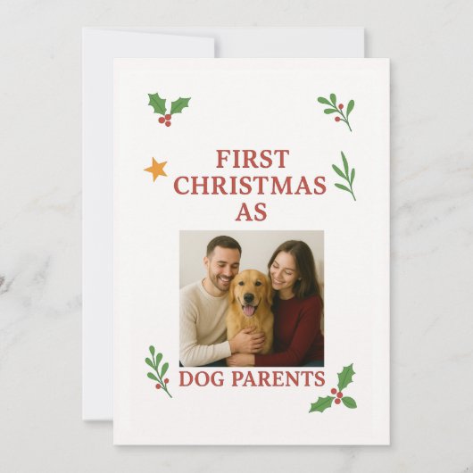 First Christmas as dog parents シーズンカード (正面)
