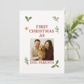First Christmas as dog parents シーズンカード (スタンド正面)