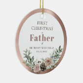 First Christmas as Father Photo Keepsake セラミックオーナメント (右)