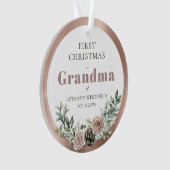 First Christmas as Grandma Photo Keepsake オーナメント (正面)