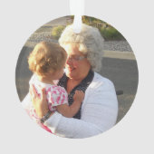 First Christmas as Grandma Red Typography – Custom オーナメント (裏面)