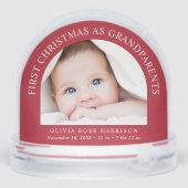 First Christmas As Grandparents Newborn Baby Photo (裏面)