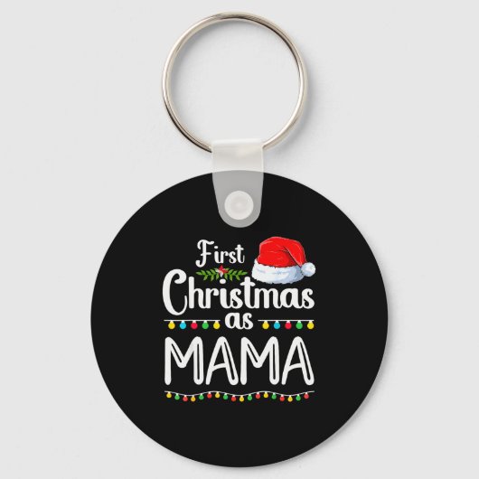 First Christmas As Mama New Mama 1st Christmas Xma キーホルダー (正面)