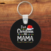 First Christmas As Mama New Mama 1st Christmas Xma キーホルダー (正面)