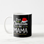 First Christmas As Mama New Mama 1st Christmas Xma コーヒーマグカップ (左)