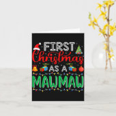 First Christmas As Mawmaw Family Matching New Mawm カード (黄色い花)