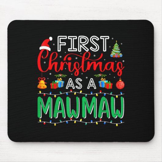 First Christmas As Mawmaw Family Matching New Mawm マウスパッド (正面)
