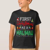 First Christmas As Mawmaw Family Matching New Mawm Tシャツ (正面)