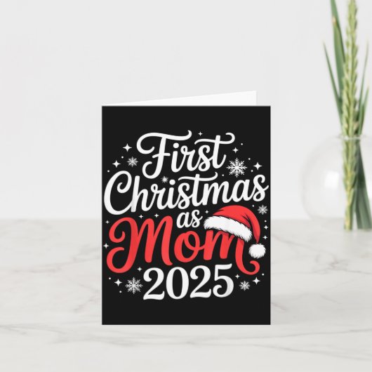 First Christmas As Mom 2025 Family Matching New Mo カード (正面)