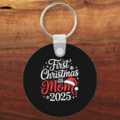 First Christmas As Mom 2025 Family Matching New Mo キーホルダー (正面)