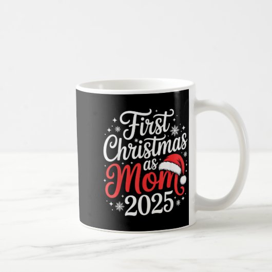 First Christmas As Mom 2025 Family Matching New Mo コーヒーマグカップ (右)