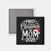 First Christmas As Mom 2025 Matching Family Holida マグネット (正面/裏面)