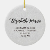 First Christmas as Mom Dad Wonderland Baby Photo セラミックオーナメント (裏面)