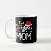 First Christmas As Mom New Mom 1st Christmas Xmas  コーヒーマグカップ (左)
