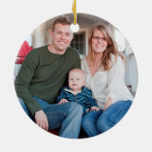 First Christmas as Mommy and Daddy Photo Keepsake セラミックオーナメント (裏面)