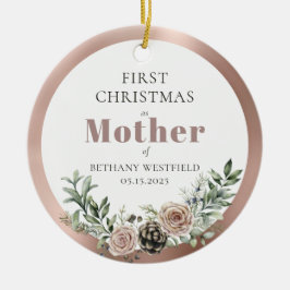 First Christmas as Mother Photo Keepsake セラミックオーナメント