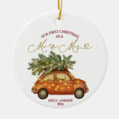 First Christmas as Mr and Mrs セラミックオーナメント (正面)