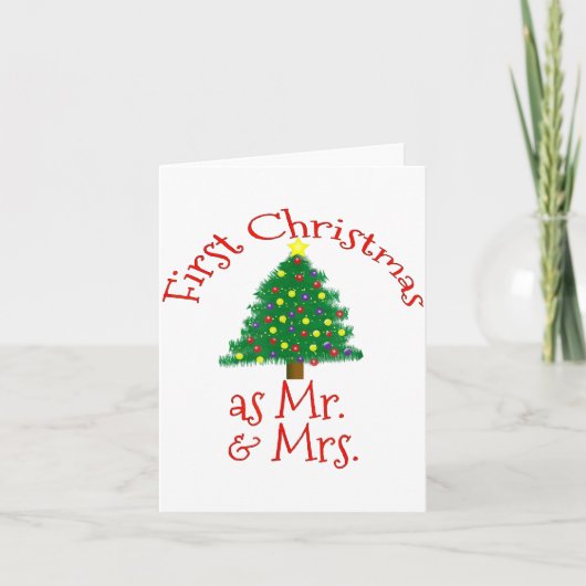 First Christmas As Mr And Mrs - Matching Newlyweds カード (正面)