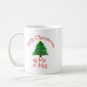 First Christmas As Mr And Mrs - Matching Newlyweds コーヒーマグカップ (左)