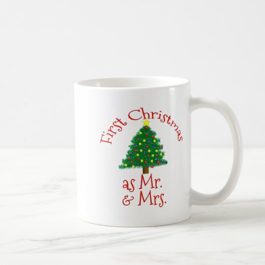 First Christmas As Mr And Mrs - Matching Newlyweds コーヒーマグカップ (右)