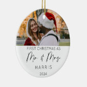 First Christmas As Mr & Mrs セラミックオーナメント (右)