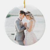 First Christmas as Mr & Mrs Photo Keepsake セラミックオーナメント (裏面)