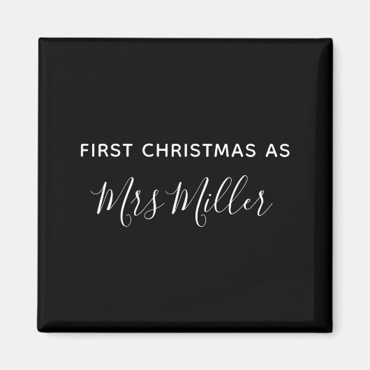 First Christmas As Mrs D Name  マグネット (正面)
