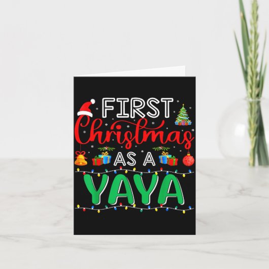 First Christmas As Yaya Family Matching New Yaya  カード (正面)